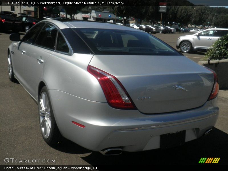 Liquid Silver Metallic / Jet Black/Ivory 2011 Jaguar XJ XJL Supercharged