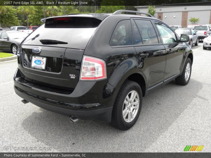 Black / Medium Light Stone 2007 Ford Edge SEL AWD