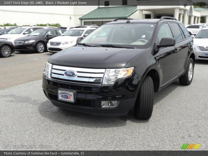 Black / Medium Light Stone 2007 Ford Edge SEL AWD