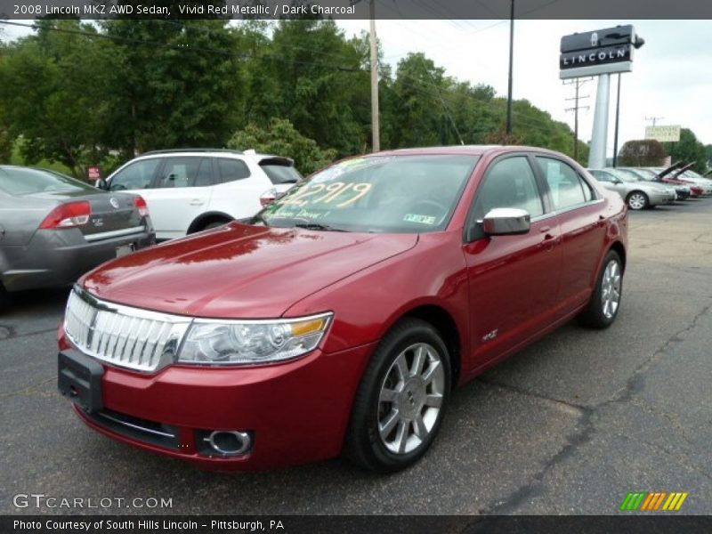 Vivid Red Metallic / Dark Charcoal 2008 Lincoln MKZ AWD Sedan