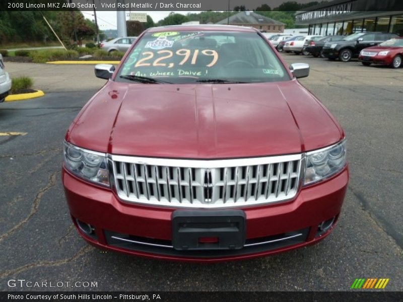 Vivid Red Metallic / Dark Charcoal 2008 Lincoln MKZ AWD Sedan