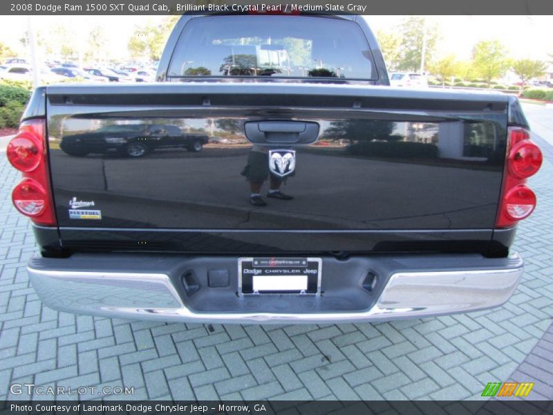 Brilliant Black Crystal Pearl / Medium Slate Gray 2008 Dodge Ram 1500 SXT Quad Cab