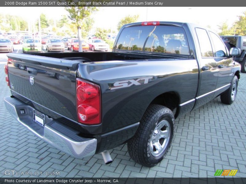 Brilliant Black Crystal Pearl / Medium Slate Gray 2008 Dodge Ram 1500 SXT Quad Cab
