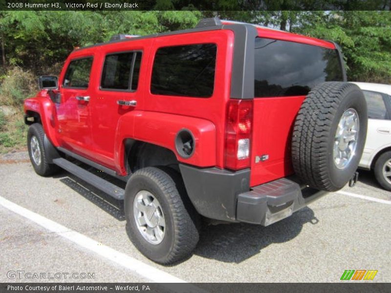 Victory Red / Ebony Black 2008 Hummer H3