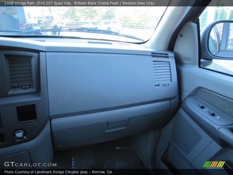 Brilliant Black Crystal Pearl / Medium Slate Gray 2008 Dodge Ram 1500 SXT Quad Cab
