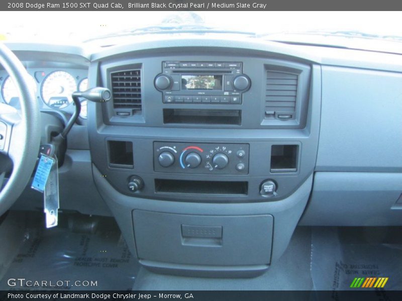 Brilliant Black Crystal Pearl / Medium Slate Gray 2008 Dodge Ram 1500 SXT Quad Cab