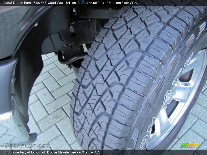 Brilliant Black Crystal Pearl / Medium Slate Gray 2008 Dodge Ram 1500 SXT Quad Cab