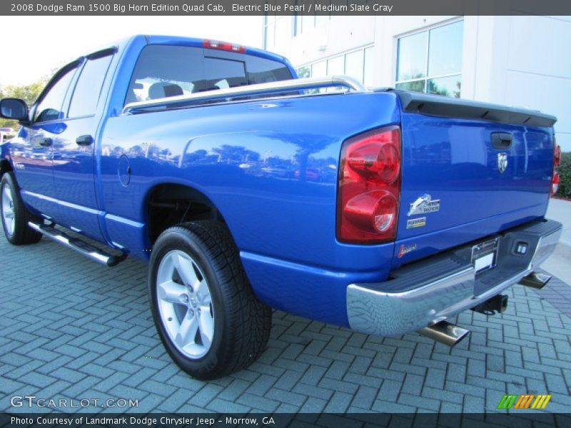 Electric Blue Pearl / Medium Slate Gray 2008 Dodge Ram 1500 Big Horn Edition Quad Cab