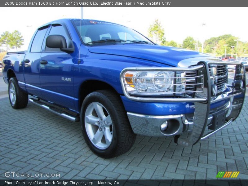 Electric Blue Pearl / Medium Slate Gray 2008 Dodge Ram 1500 Big Horn Edition Quad Cab