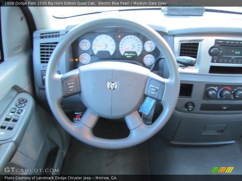 Electric Blue Pearl / Medium Slate Gray 2008 Dodge Ram 1500 Big Horn Edition Quad Cab