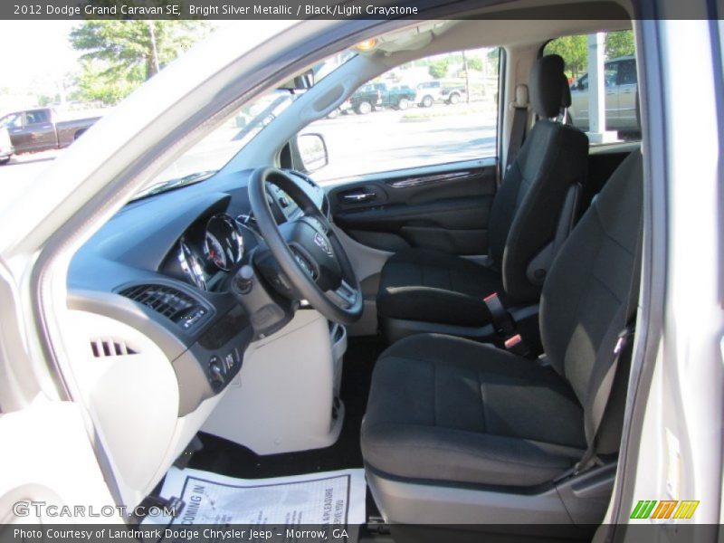  2012 Grand Caravan SE Black/Light Graystone Interior