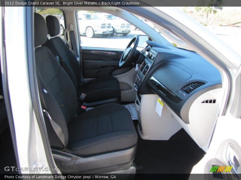  2012 Grand Caravan SE Black/Light Graystone Interior