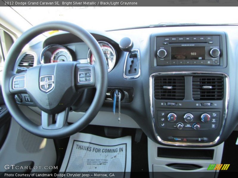 Dashboard of 2012 Grand Caravan SE