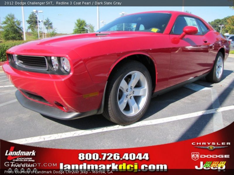 Redline 3 Coat Pearl / Dark Slate Gray 2012 Dodge Challenger SXT