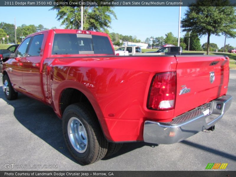 Flame Red / Dark Slate Gray/Medium Graystone 2011 Dodge Ram 3500 HD Big Horn Crew Cab Dually