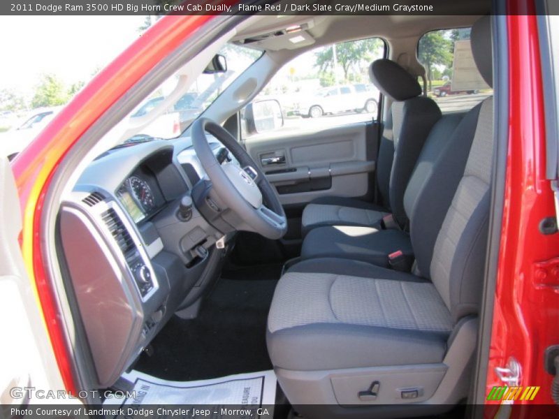Flame Red / Dark Slate Gray/Medium Graystone 2011 Dodge Ram 3500 HD Big Horn Crew Cab Dually