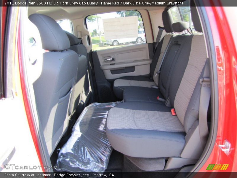 Flame Red / Dark Slate Gray/Medium Graystone 2011 Dodge Ram 3500 HD Big Horn Crew Cab Dually