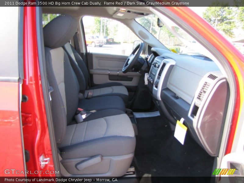 Flame Red / Dark Slate Gray/Medium Graystone 2011 Dodge Ram 3500 HD Big Horn Crew Cab Dually