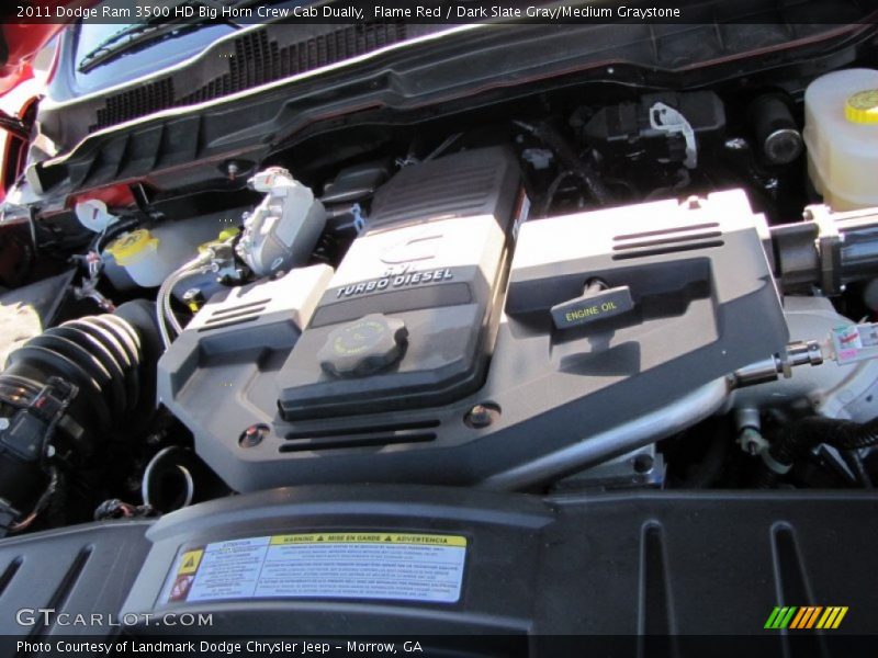 Flame Red / Dark Slate Gray/Medium Graystone 2011 Dodge Ram 3500 HD Big Horn Crew Cab Dually