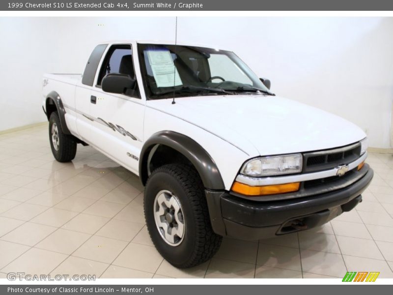 Summit White / Graphite 1999 Chevrolet S10 LS Extended Cab 4x4