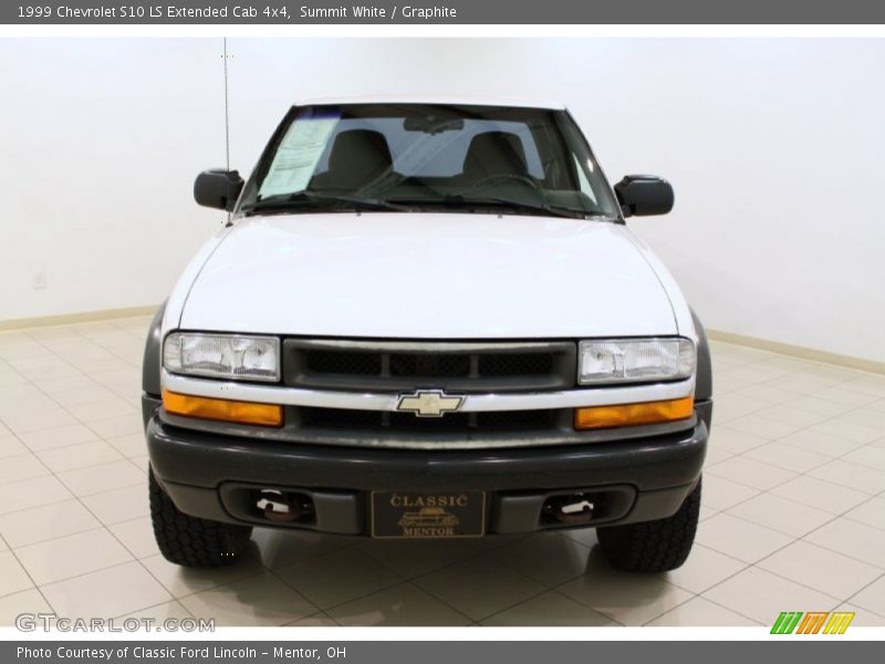 Summit White / Graphite 1999 Chevrolet S10 LS Extended Cab 4x4