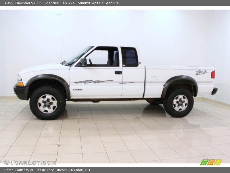 Summit White / Graphite 1999 Chevrolet S10 LS Extended Cab 4x4
