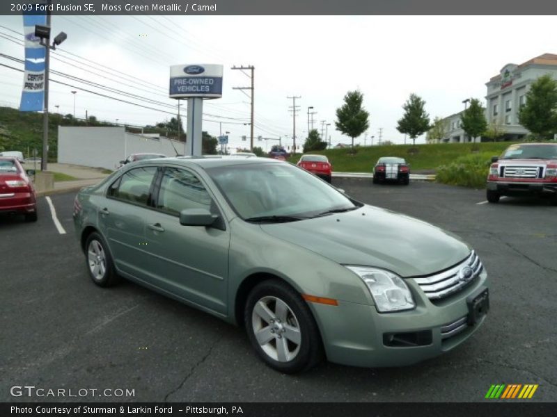Moss Green Metallic / Camel 2009 Ford Fusion SE