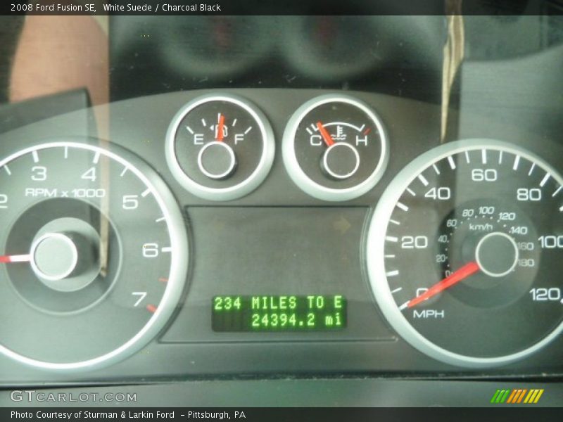 White Suede / Charcoal Black 2008 Ford Fusion SE