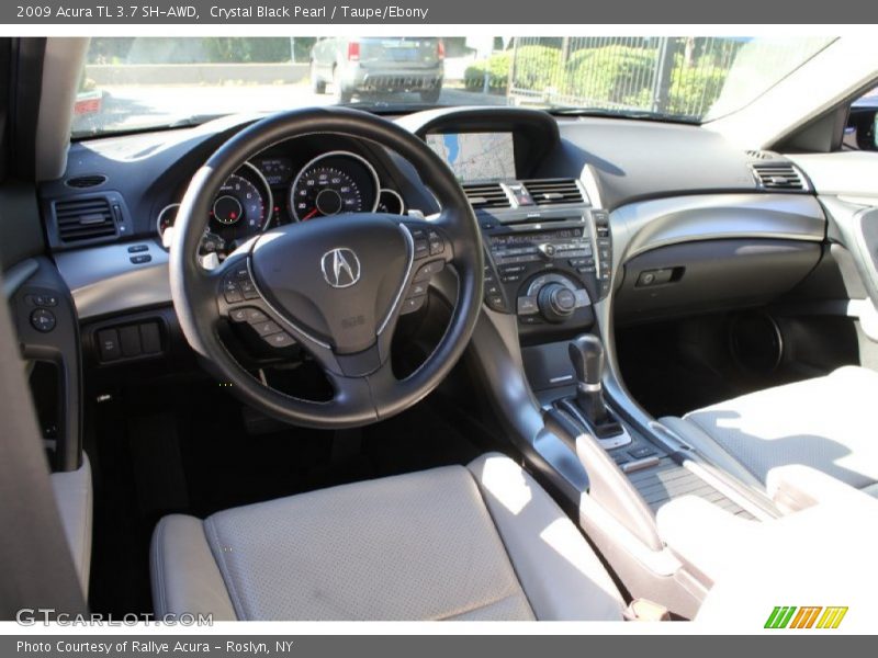 Crystal Black Pearl / Taupe/Ebony 2009 Acura TL 3.7 SH-AWD