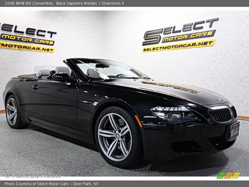 Black Sapphire Metallic / Silverstone II 2008 BMW M6 Convertible