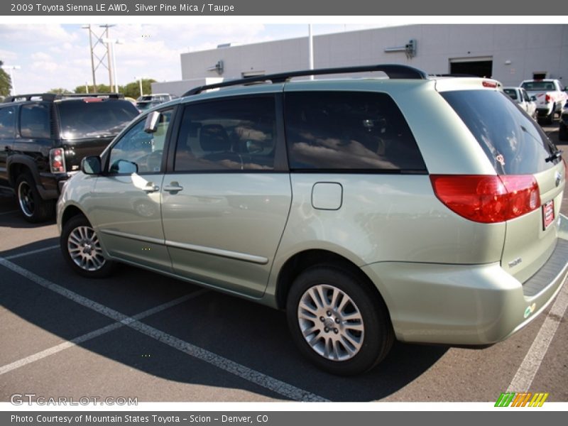 Silver Pine Mica / Taupe 2009 Toyota Sienna LE AWD