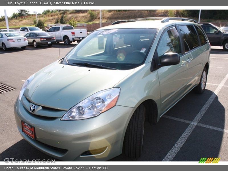 Silver Pine Mica / Taupe 2009 Toyota Sienna LE AWD