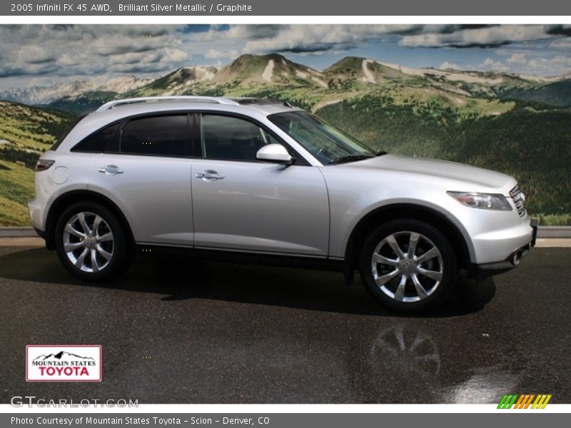 Brilliant Silver Metallic / Graphite 2005 Infiniti FX 45 AWD
