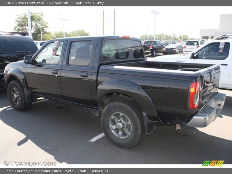 Super Black / Gray 2004 Nissan Frontier XE V6 Crew Cab