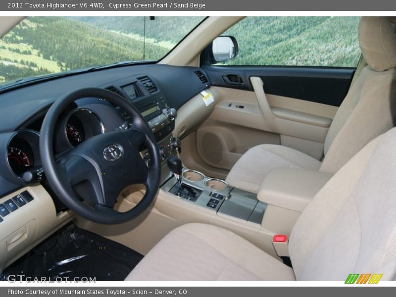  2012 Highlander V6 4WD Sand Beige Interior