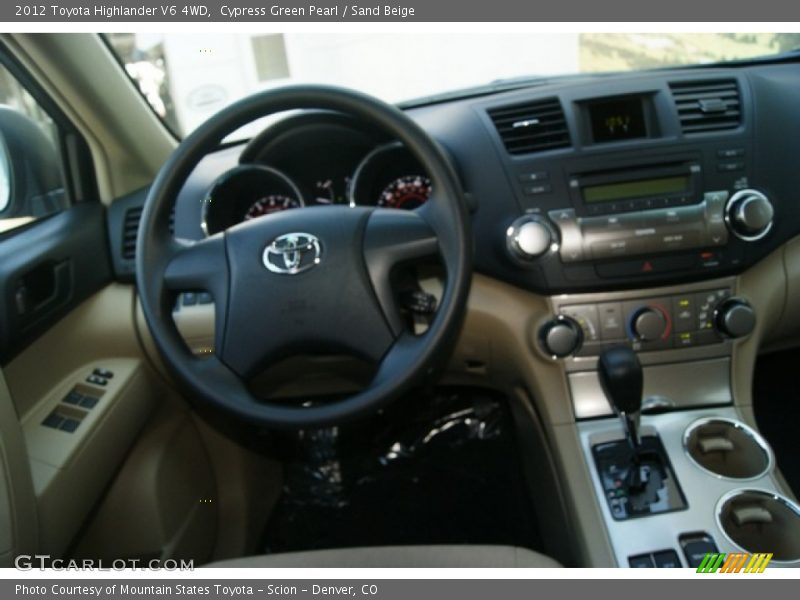 Cypress Green Pearl / Sand Beige 2012 Toyota Highlander V6 4WD