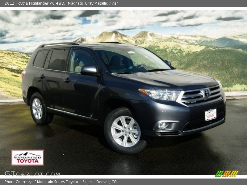 Magnetic Gray Metallic / Ash 2012 Toyota Highlander V6 4WD
