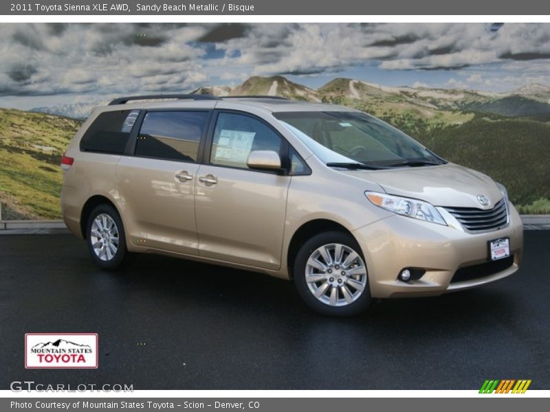 Sandy Beach Metallic / Bisque 2011 Toyota Sienna XLE AWD