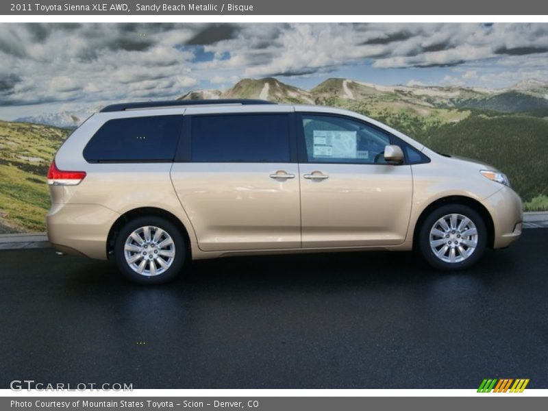 Sandy Beach Metallic / Bisque 2011 Toyota Sienna XLE AWD