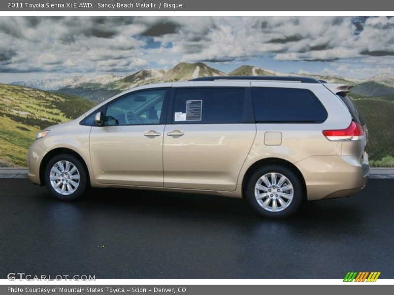 Sandy Beach Metallic / Bisque 2011 Toyota Sienna XLE AWD