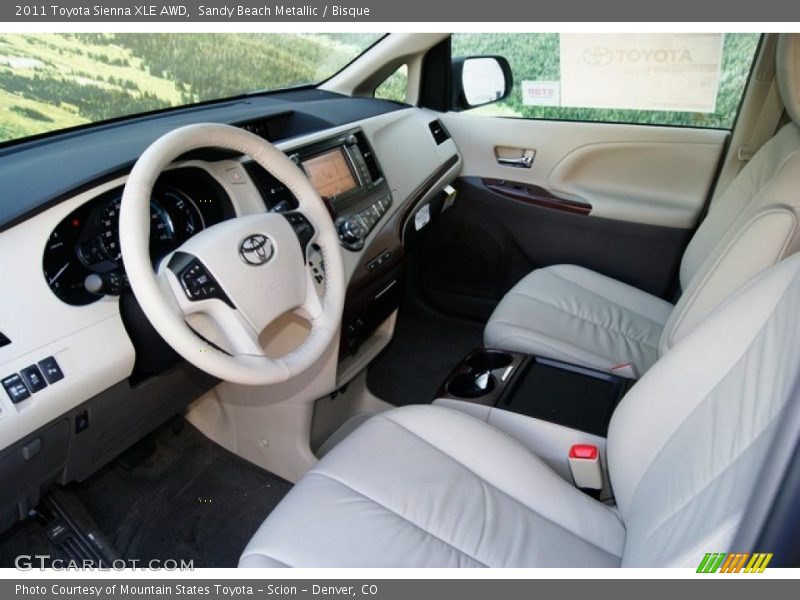 Sandy Beach Metallic / Bisque 2011 Toyota Sienna XLE AWD