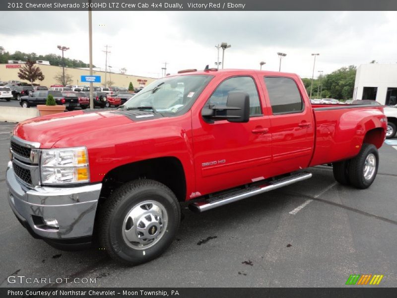 Front 3/4 View of 2012 Silverado 3500HD LTZ Crew Cab 4x4 Dually