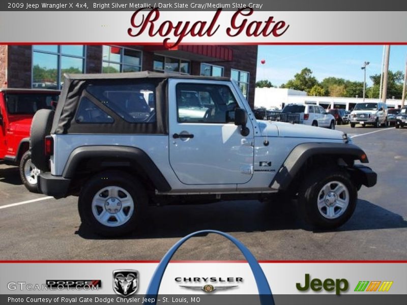 Bright Silver Metallic / Dark Slate Gray/Medium Slate Gray 2009 Jeep Wrangler X 4x4