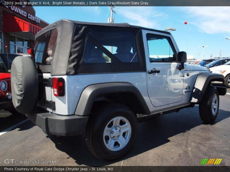 Bright Silver Metallic / Dark Slate Gray/Medium Slate Gray 2009 Jeep Wrangler X 4x4
