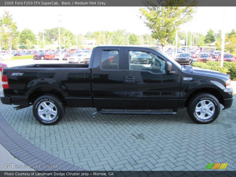 Black / Medium Flint Grey 2005 Ford F150 STX SuperCab