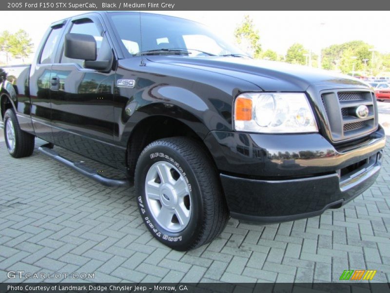 Black / Medium Flint Grey 2005 Ford F150 STX SuperCab