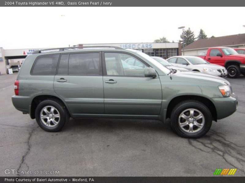 Oasis Green Pearl / Ivory 2004 Toyota Highlander V6 4WD