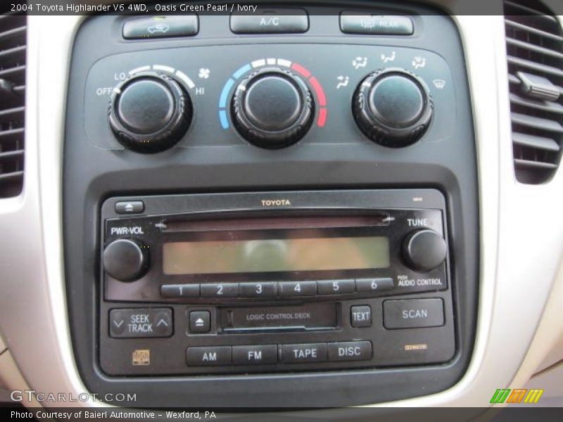 Oasis Green Pearl / Ivory 2004 Toyota Highlander V6 4WD