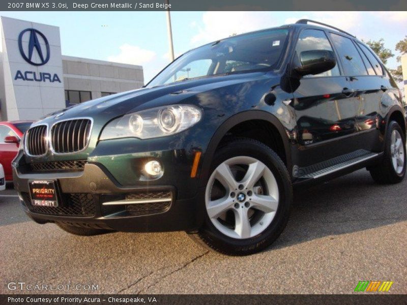 Deep Green Metallic / Sand Beige 2007 BMW X5 3.0si