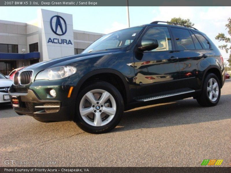 Deep Green Metallic / Sand Beige 2007 BMW X5 3.0si